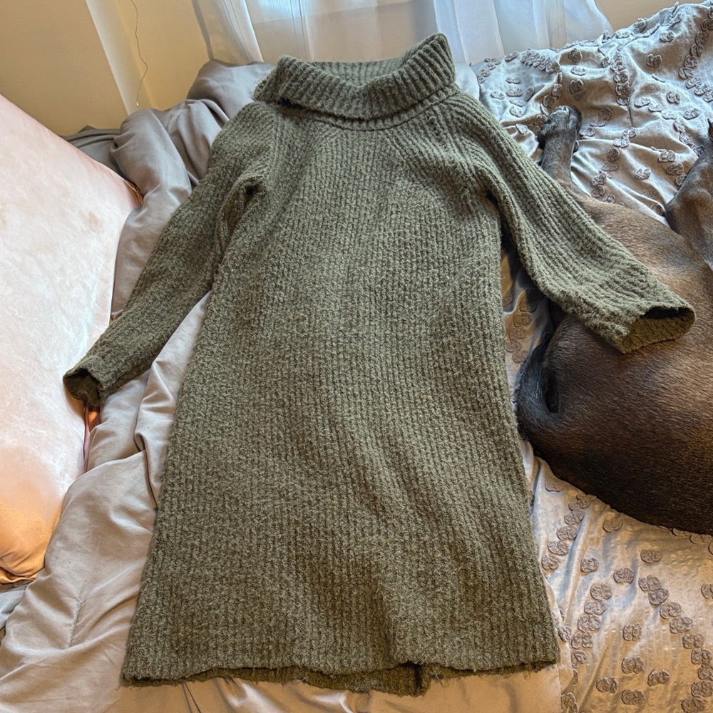 Cozy Olive Green Maxi Dress